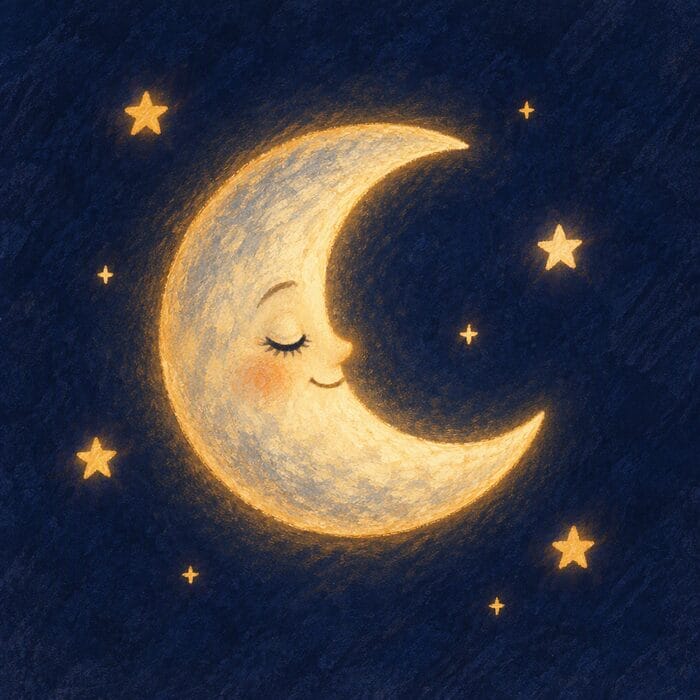 księżyc — ilustracja słówka MOON